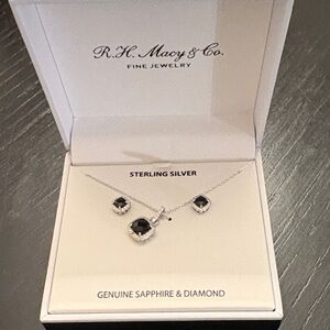 Sterling Silver Sapphire Jewelry Set
